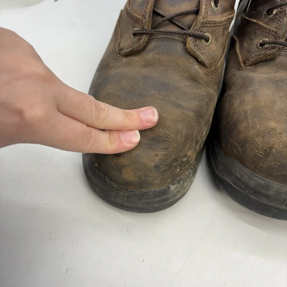 Red Wing 4421 Safety Steal Toe Boots Mens 10 EE 2E Brown Metguard 6
